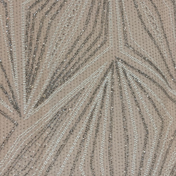 JH EVENINGS FORMAL LIGHT PEACH / PINKISH WITH SILVER METALIC DRESS SIZE 16 NWT - Picture 2 of 15